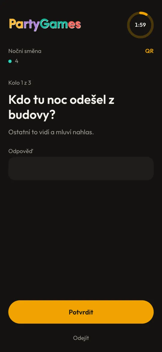 Psaní odpovědi na otázku kola