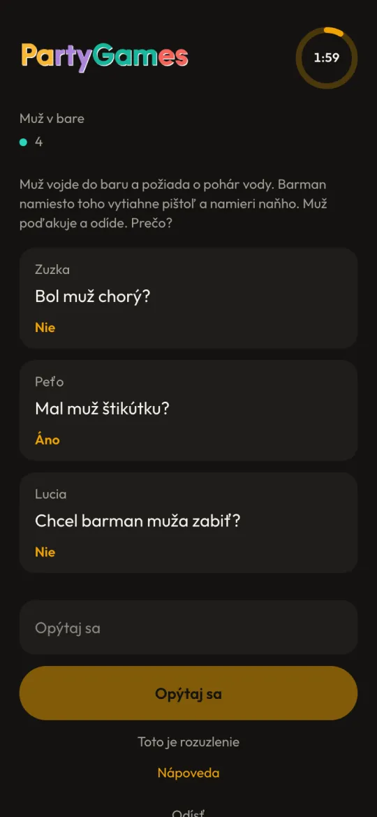 Temné historky: vypravěč odpovídá ano, nebo ne