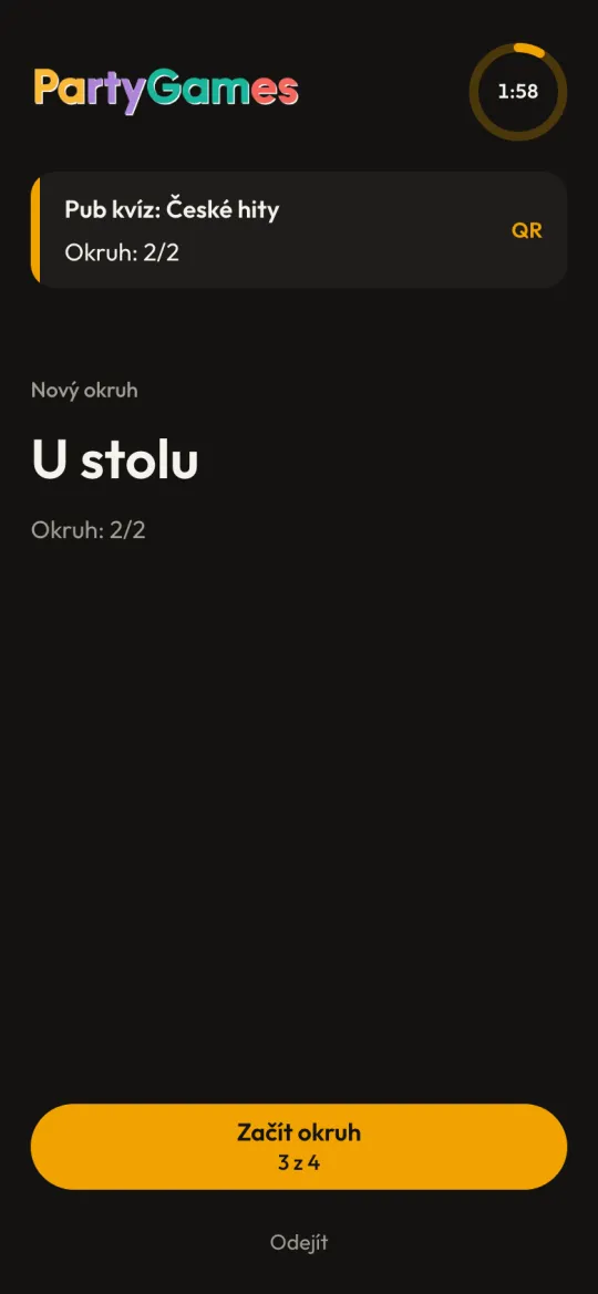 Začátek nového okruhu v pub kvízu
